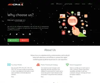 Adcrax.com(Influencer Marketing) Screenshot