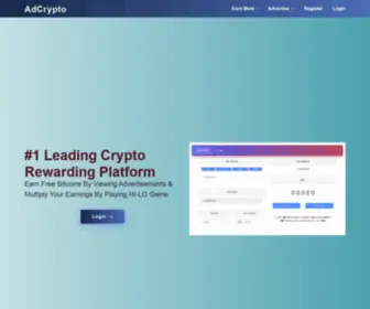 Adcrypto.co(Earn Free Bitcoins By Viewing Advertisements) Screenshot