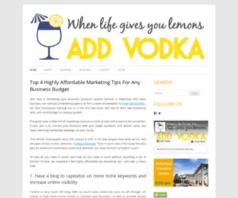 ADD-Vodka.com(When Life Gives You Lemons) Screenshot