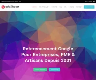 Addandboost.com(Référencement) Screenshot