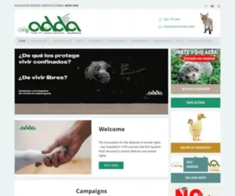 Addaong.org(Ong ADDA: ASOCIACIÓN DEFENSA DERECHOS ANIMAL) Screenshot