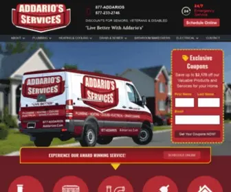 Addarios.com(Plumbing, Heating and Cooling) Screenshot