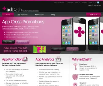 Addash.co(IPhone, iPod, iPad, and iOS App Self Promotion and App Analytics) Screenshot