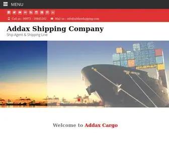 Addaxshipping.com(Ship Agent & Shipping Line) Screenshot