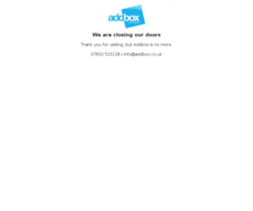 Addbox.co.uk(Web design) Screenshot