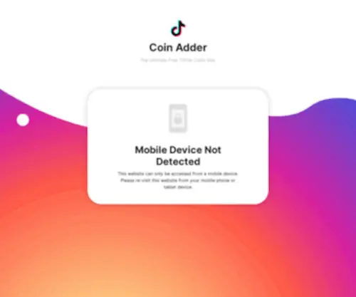 Addcoin.cc(The ultimate free tiktok coins adder) Screenshot