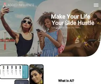 Addedinfluence.com(Added Influence) Screenshot