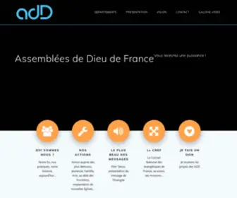 Addfrance.org(Retrouvez bientôt le site internet des Assemblées de Dieu de France) Screenshot