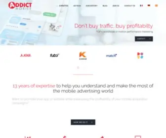 Addict-Mobile.com(Mobile acquisition campaigns) Screenshot