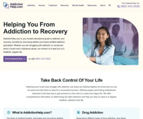 Addictionguide.com(Helpful Addiction Information and Resources) Screenshot