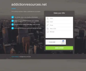 Addictionresources.net(Domain name is for sale) Screenshot