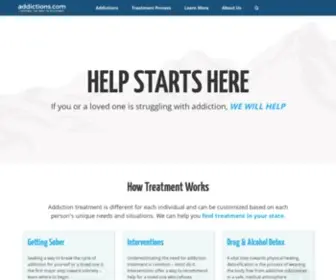 Addictions.com(Addictions Treatment) Screenshot