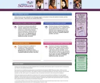 Addictionsurvivors.org(Online Peer Support from Addiction Survivors) Screenshot