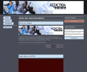 Addictiontogaming.com(Addiction to Gaming) Screenshot