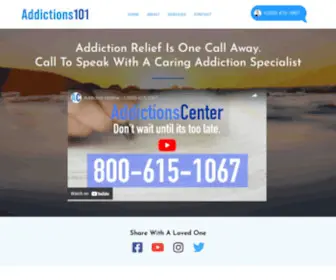 Addictiontreatments101.com(Addiction101 Addiction Network) Screenshot