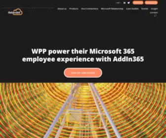 Addin365.com(Helping Organisations Unleash the Power of Microsoft Office 365 AddIn365) Screenshot