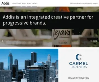 Addis.com(Creative Partner for Progressive Brands) Screenshot