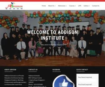 Addison.edu.sg(Addison Institute) Screenshot