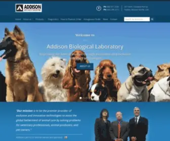 Addisonlabs.com(Innovative veterinary technologies) Screenshot