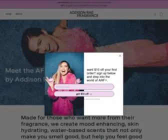 Addisonraefragrance.com(Addison Rae Fragrance) Screenshot