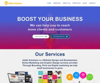 Addissolutions.com(Website Design and Marketing Service) Screenshot