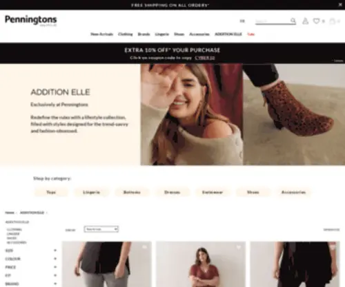 Addition-Elle.com(Fashionable & Trendy Plus Size Clothing) Screenshot