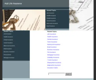 Addlifeinsurance.com(Incorrect syntax near ')') Screenshot