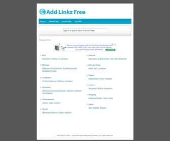 AddlinkZfree.com(Add Linkz Free Web Directory) Screenshot