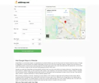 Addmap.net(ADD a Map to Website) Screenshot