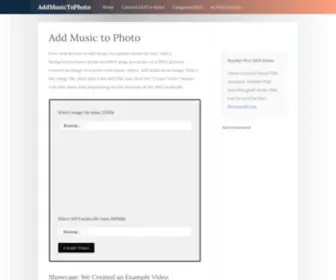 Addmusictophoto.com(Add Music to Photo Online) Screenshot