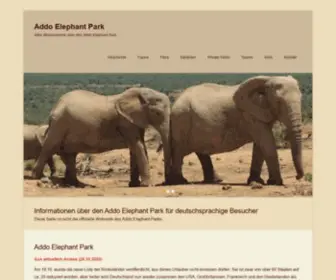 Addoelephantpark.de(Addo Elephant Park) Screenshot