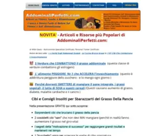 Addominaliperfetti.com(5 trucchi per gli addominali perfetti e scolpiti) Screenshot