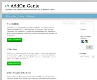 Addongenie.com(AddOn Genie) Screenshot