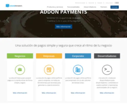 Addonpayments.com(Comercia Global Payments) Screenshot
