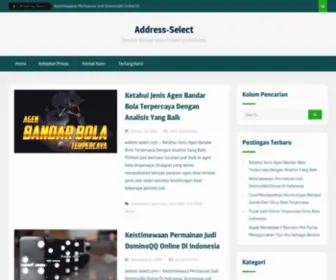 Addres-Select.com(Addres Select) Screenshot