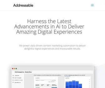 Addressable.ai(Predictive Analytics & Data Science SaaS Solutions) Screenshot