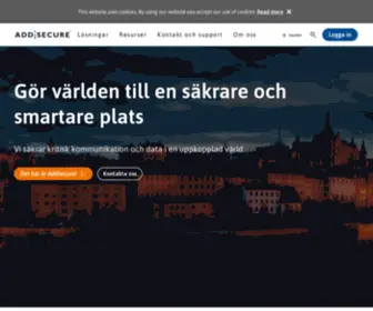 Addsecure.se(Vi säkrar kritisk kommunikation och data i en uppkopplad värld) Screenshot