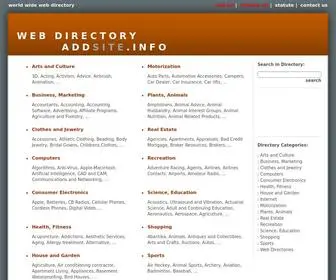 Addsite.info(Web Directory) Screenshot