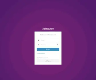 Addsource.net(User login) Screenshot