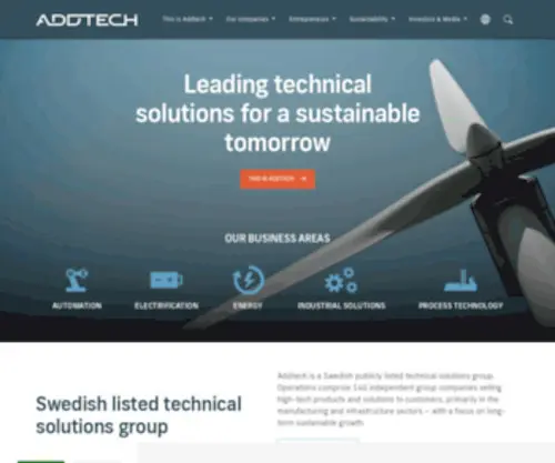 Addtech.no(English) Screenshot