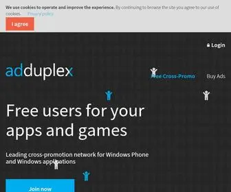 Adduplex.com(Promote your mobile apps and games for free. AdDuplex) Screenshot