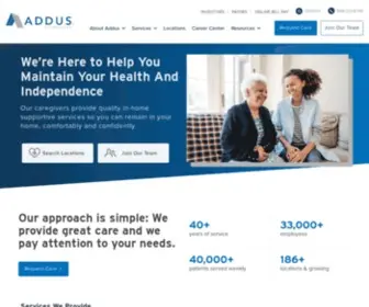 Addus.com(Addus HealthCare) Screenshot