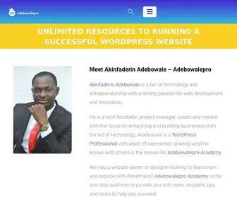 Adebowalepro.com(Akinfaderin Adebowale) Screenshot