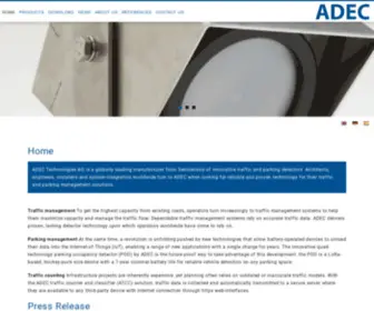 Adec-Technologies.ch(Innovative traffic and parking detectors) Screenshot