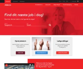 Adecco.dk(Adecco er verdens største inden for HR og rekruttering og har Danmarks største pulje af præ) Screenshot