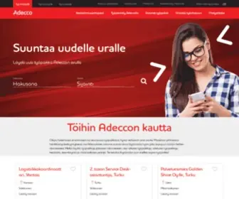 Adecco.fi(Adecco Finland Työnhakijalle) Screenshot