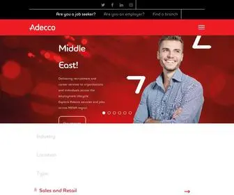 Adeccome.com(Adecco Middle East) Screenshot