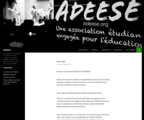 Adeese.org(Les étudiant) Screenshot