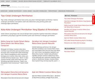 Adeesign.com(Percetakan, Undangan Pernikahan, Desain Grafis, adeesign) Screenshot