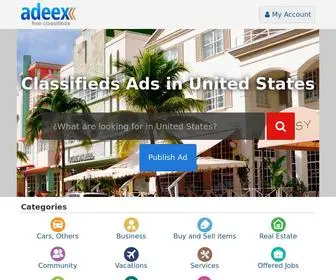 Adeex.com(Ads Classifieds in United States) Screenshot